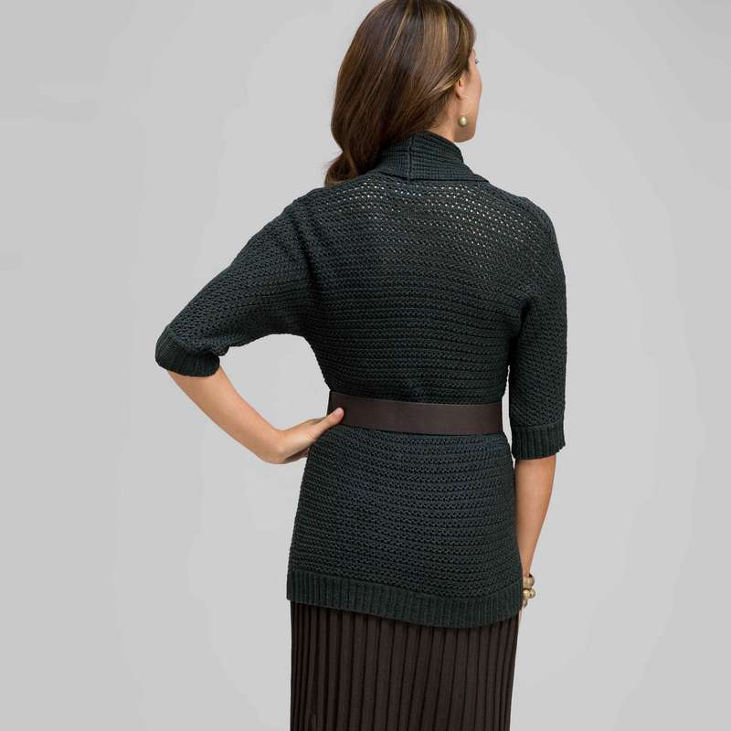 ノベルティステッチのベルト付きカーディガン, ローレル, large image number 1