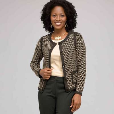 ドット柄カーディガン