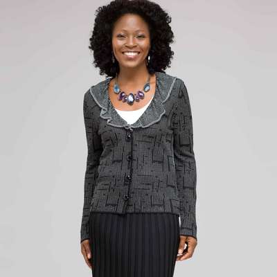 ラッフルフロントカーディガン