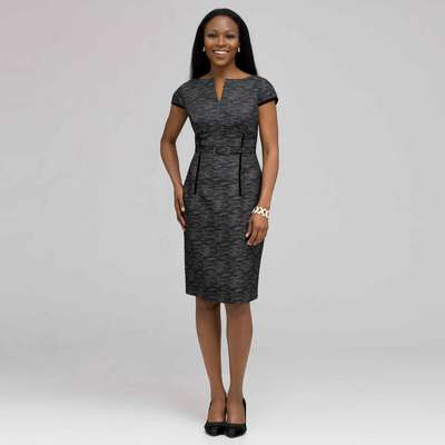 ベルベッドトリム付きダートドレス